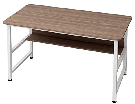 KIZQYN Laptop-Tisch Computertisch Computer Desk Desktop Schreibtischbuchhandel Kombination Home Verstärkung aus der einfachen Schreibtisch Weiße Klammer Arbeitstisch für das Heimbüro