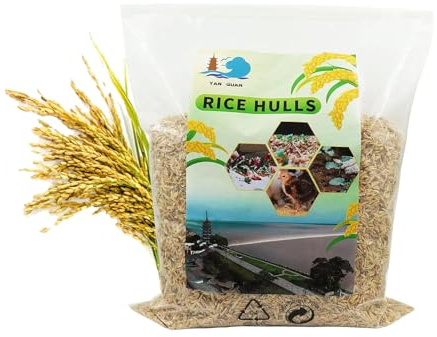 SAYOYO Reisspelzen 60L - Einstreu Kaninchen Hamster Kompostierbar Mulch | Hamster Einstreu Kompostwürmer Reishülsen für Pflanzen Gewächshäuser und Gemüse Gartenarbeit Pflanzendünger 9.6kg