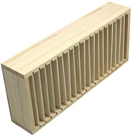 GOOHOCHY Holz Aufbewahrungsbox Mit Abnehmbarem Fach Für Visitenkarten Karteikarten Und Schmuck Desktop Organizer Für Büro Und Zuhause 12.6x5.5 Zoll
