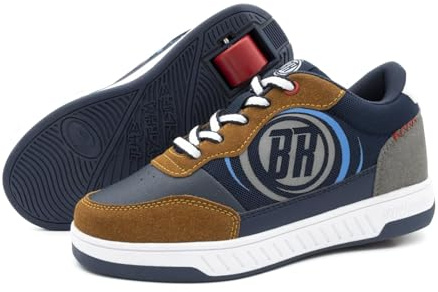 BREEZY ROLLERS Schuhe mit Rollen für Kinder I Rollschuhe-Sneaker Kids I Von Kinder Straßen-Schuhen zu Rollschuh in wenigen Sek. I Patentiertes Klick-System I Turnschuhe mit Rollen für Mädchen & Jungen