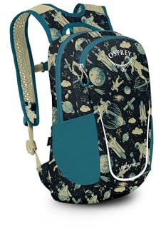Osprey Daylite Jr. Kids' Commuter Backpack, Space Travel Print/Antique Blue