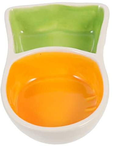VILLFUL Hamsterfutternapf Aus Keramik in Karottenform Kleiner Futter Und Wassernapf Für Hamster Meerschweinchen Und Andere Kleintiere Robust Und Langlebig Leicht Zu Reinigen Für Zuhause