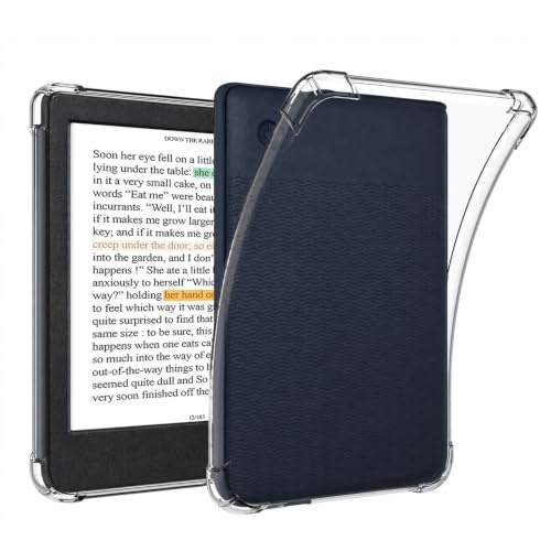 RSAquar Hülle für Tolino Shine Color/Shine 5/4 & Kobo Clara Colour/BW/2E | 6 Zoll, Leichtes Flexibles Transparentes TPU-Rückcover, Schutz vor Kratzern und Staub