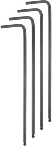 QUARKZMAN 4 Piezas de Llave Hexagonal de Bola de 2 mm, Llave Hexagonal en Forma de L de Brazo Largo Métrica de Acero Cromado Vanadio para Herramienta de Reparación en el Hogar, Color Negro