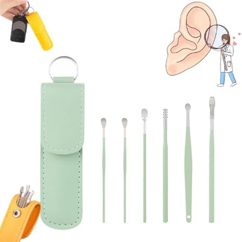 Pleteffect Ear Cleaner - The Most Professional Ear Cleaning Master, Pleteffect Ear, Ear Wax Removal Kit, Innovative Spring Earwax Cleaner Tool Set (Green)