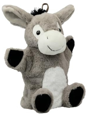 INWARE Handpuppe Esel grau 22 cm Plüschesel