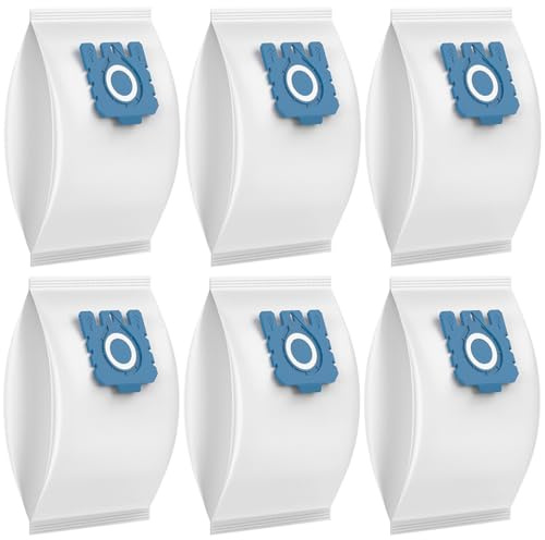 6 Packs 3D Airclean Replacement for Miele GN Vacuum Cleaner Bags Fit for Miele Classic C3 C2 C1 S2 S5 S8 S400 S270 Series