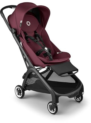 Bugaboo Butterfly Silla de paseo de Viaje Ultracompacta, Pequeña y Ligera, Fácil de Plegar en 1 segundo, Cochecito Urbano para Bebés y Niños, espacioso con dirección cómoda, Dark Cherry