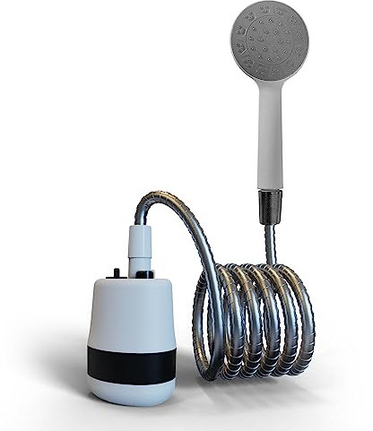 Portable Shower, USB Battery Powered Outdoor Shower for Camping, Hiking, Beach, Pet, Watering (black)