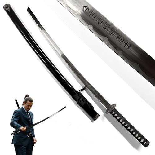 Katana Schwert echt Samurai Schwert aus Stahl mit Einer Scheide zur Dekoration für Shogun Sword Schwerter einen Sammler oder als Geschenk für Cosplay oder Anime (Katana der Heiligen Sakura)