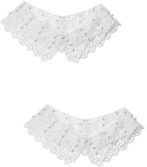 Holibanna 2stücke Imitationsperlen Krageneinsatz Damen Abnehmbarer Fake Collar Für Blusen Atmungsaktiv Und Vielseitig Für Sommer Und Frühlingsmode Elegante Ergänzung Zu Jedem Outfit