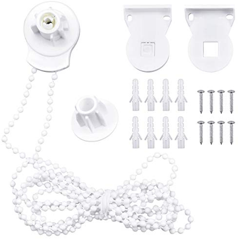 25 mm Rollo Reparatur-Set - Hochwertige Klemmfix Ersatzteile mit Halterung für Kettenzug & Seitenzug - Zubehör für Verdunkelungsrollo und Montage-Set für Fenster