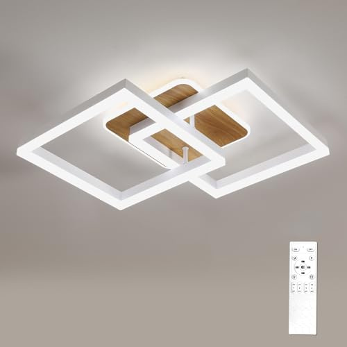 Toolight Lamparas de Techo, 40W 4500LM Plafon LED con Mando a Distancia, Modernas Plafon Led Blanco Cálido a Frío 3000K-6500K, Luz de Techo Acrílico para Dormitorio, Salon, Comedor, Pasillo