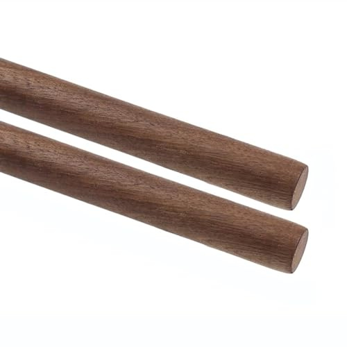 CQCQC Bastone di Legno di Noce Tondo Tassello Grezzo utilizzato for l'artigianato Asta Appendiabiti Bastone da Passeggio Diametro 3-50 mm Lunghezza 500 mm(20mm*500mm*2pcs)