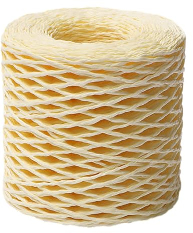Bastband, Raffia Garn Zum Häkeln, 150M Raffia Papierband Naturbast, Für Strandtaschen, Hüte, Handwerk Weberei Dekoration