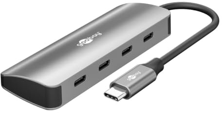 USB-C Hub 10 Gbit/s, 4-Port USB 3.2 Gen 2 Datenhub mit 4X USB-C, Aluminium