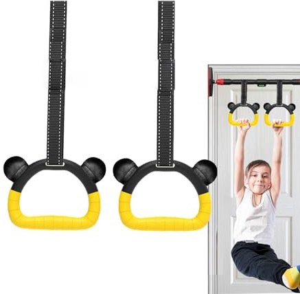 Ringar för Pull Up Bar - 2st Trapeze Gymnast Set, Home Fitness Equipment | Justerable Assistance, Calisthenics Strength Training förbättrar ditt barns fysiska förmågor med dessa gymnastikringar. De