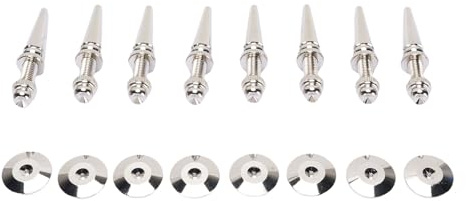 GOWENIC Copper Speaker Spike Stands Shock Absorber Studs for Turntable Recorder CD DVD Player, 8 Pcs for Improved Stereo Performance