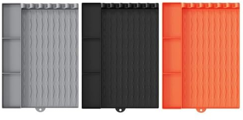 ZYNCUE Tapis de barbecue en silicone avec bords surélevés et design à suspendre à sec, résistant à l'huile, facile à nettoyer, peu encombrant pour barbecue en plein air