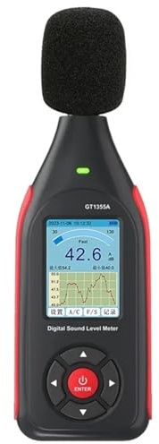 Fonometro, Misuratore di rumore digitale con microfono a condensatore, misuratore di livello sonoro digitale, misuratore di rumore, rilevatore di suono, monitor decifrabile