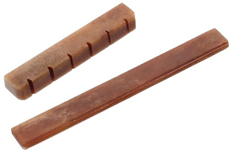 Toyvian Knochensattel und Steg für Akustikgitarre aus Kamelknochen Passgenaues Ersatzteil für Verbesserten Klang und Sustain Naturfarbe