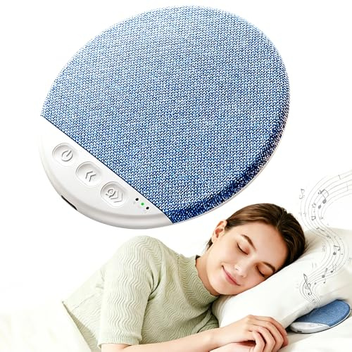Kyduu Altoparlante Cuscino Bluetooth, Altoparlanti Da Cuscino, Speaker Bluetooth con Rumori Bianchi & Timer, cuscino altoparlante sotto il cuscino per dormire, Mini Cassa Bluetooth Portatile (Blu)