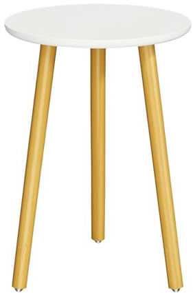 Veebmys Pflanzenständer Hoch 42 cm, für Wohnzimmer, Balkon und Garten Deko, Moderner Pflanzenständer aus Holz, Blumenhocker mit Drei Beinen, Rundem Design, Ideal