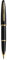 Waterman Carène Black Sea Fountain Pen | High-Gloss Black & 23k Gold Clip | Medium Nib with Blue Ink Cartridge | Gift Box