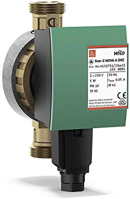 Wilo-Star-Z NOVA C, Hocheffiziente Trinkwasser-Zirkulationspumpe, Nassläufer, Baulänge 138 mm, G1