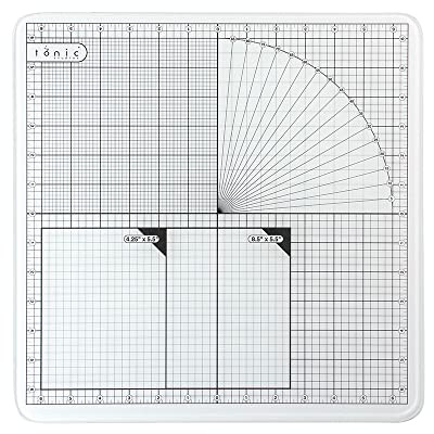 Tonic Studios 350e Bastelbedarf, Schneideunterlage aus Glas, 12 x 12 cm