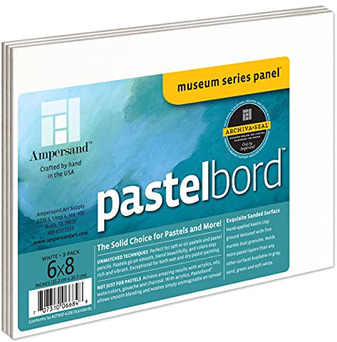 Ampersand Art Supply Pastelbord Museum-Serie Pastelbord, Weiß, 0,3 cm Tiefe 3