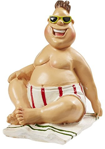 Hobbyfun Bade-Urlauber, ca. 10 cm, Weiß, Cartoon, Dekorative Anzeige, Sammeln