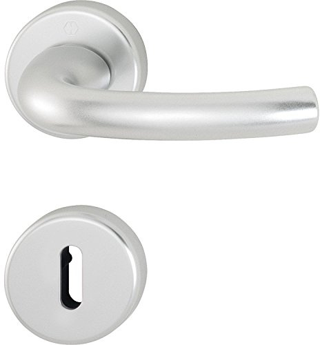 HOPPE 2951766 Maniglia Tokyo con Rosette BB (Buntbart), Argento anodizzato