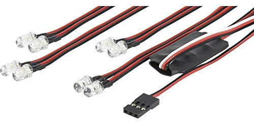 Carson LED Licht-Set 4+4 über Radio, Ersatzteil, Modellbau, Zubehör, Tuningteile, 500906240, Rot, Weiß