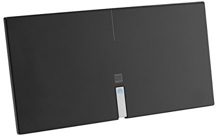 Antenna da Interni Amplificata One For All - Pronta per il Dtt -Antenna TV Digitale Ultra HD 4K - Premium Line Antenna -Nera - Sv9435, Nero
