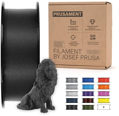 Prusament Prusa Galaxy PLA-Filament 1,75 mm 1 kg Spule (2,2 lbs), Durchmesser Toleranz +/- 0,02 mm, Schwarz
