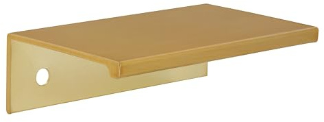 SIRO Möbelgriff Gudensberg, Schlicht, Aluminium gold matt gebürstet, 70 mm x 40 mm x 20 mm, LA 48 mm, 2446-70ZN87