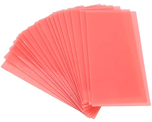 ANKROYU 18pcs Cera per base dentale, Cera per modellare Cera dentale rossa dentale Dentista Materiale ausiliario Fornitura di fogli di cera dentale per denti di prova clinica, Cera per gioielli Cera
