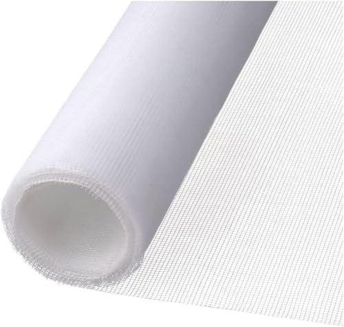 Tissu moustiquaire au mètre, moustiquaire pour porte et fenêtre, tissu moustiquaire en fibre de verre gris, blanc ou noir, taille au choix (120 x 200 cm, blanc)