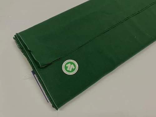 Baumwollstoff, Popelin-Stoff, einfarbig, Bio-Baumwolle, Patchwork-Stoff, Bastelstoffe, Meterware, 1 m x 140 cm (Grün)