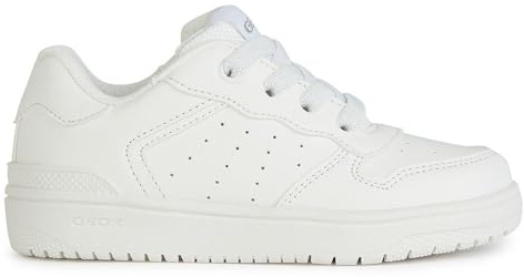 Geox J Washiba Girl D, Scarpe da Ginnastica, Bianco, 34 EU