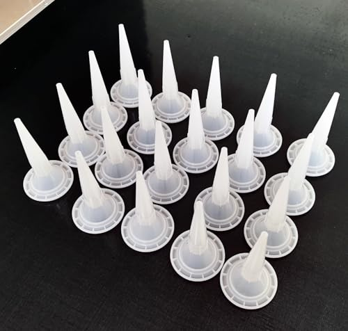 ANZHUO 20 PCS The Filling nozzleS for Sausage caulking Gun | Withe, reusable filling nozzle applicator, and alternative expansion tool supplies for construction
