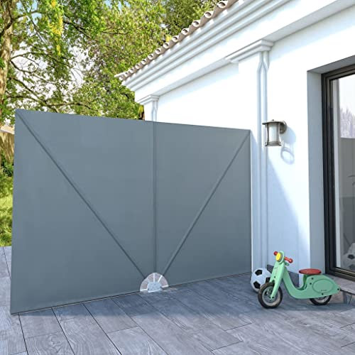 Home Möbel Faltbare Terrasse Seitenmarkise Grau 300x200 cm Größe