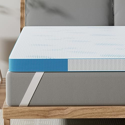 BedStory Hard Topper 180 x 200 cm - 7.6 cm Height Gel Mattress Topper H3/H4 Made of Cold Foam Core, Mattress Topper for Box Spring Bed, Caravan, Sofa Bed