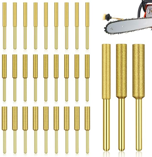 Lime à Pierre pour Scie à Chaîne Affûteur de Tronçonneuse Diamant 30 Piezas Affûtage Chaîne Tronçonneuse 4.0mm/4.8mm/5.5mm Lime pour Chaine de Tronconneuse pour Affûter et Poncer