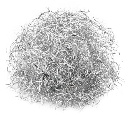 Pelo de ángel para Navidad y Adviento como decoración y decoración, aprox. 15 gramos (plata)