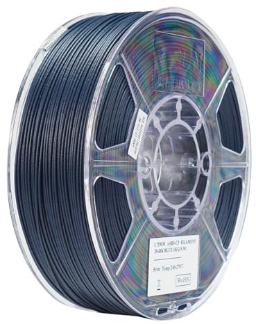 eSUN ABS Filament 1.75mm, ABS-CF Carbon Fiber Filled ABS Filament, 1KG Spule (2.2 LBS) 3D Druck Materialien für FDM 3D Drucker, Dunkelblau