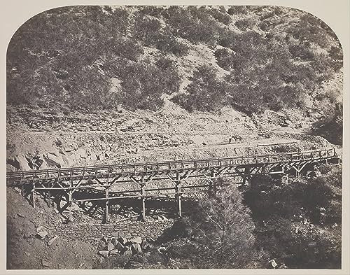 GKAZGQPR Bekannt Leinwand Wandbilder Leinwand Plakat Eisenbahnbrücke Cape Horn Mariposa County von Carleton E. Watkins Gemälde Wandkunst für Wanddekoration 60x90cm