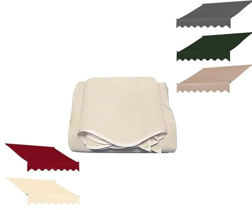 Tessuto di ricambio per tenda da sole retrattile beige impermeabile per patio riparo parasole copertura superiore tela 200 x 150 cm