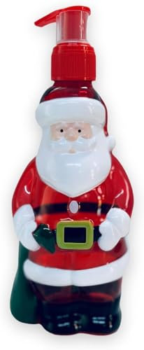 Papá Noel dispensador de jabón 350 ml – Se puede utilizar con jabón líquido – Desinfectante en gel y mousse – Ambiente navideño en casa – Amami BEAUTY